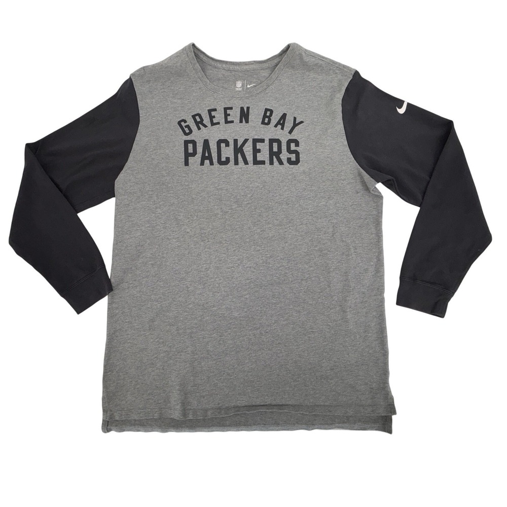 The Nike Tee Mens Green Bay‎ Packers Shirt Gray NFL Team Apparel Vintage Style